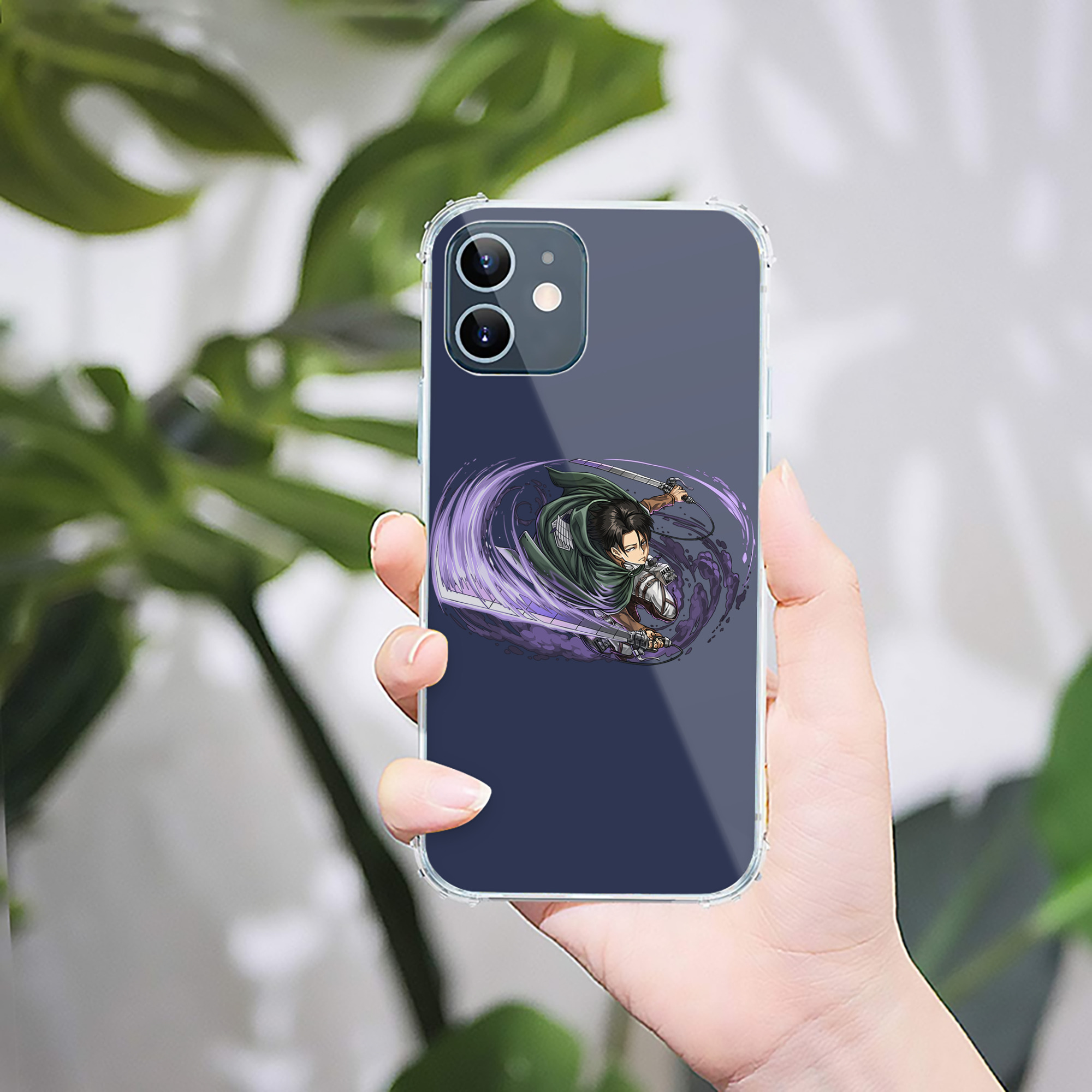 （画像用） 進撃の巨人 リヴァイ·アッカーマン Attack on Titan Levi Ackerman 【iPhone 12シリーズ対応】透明スマホケース（クリアソフトケース）